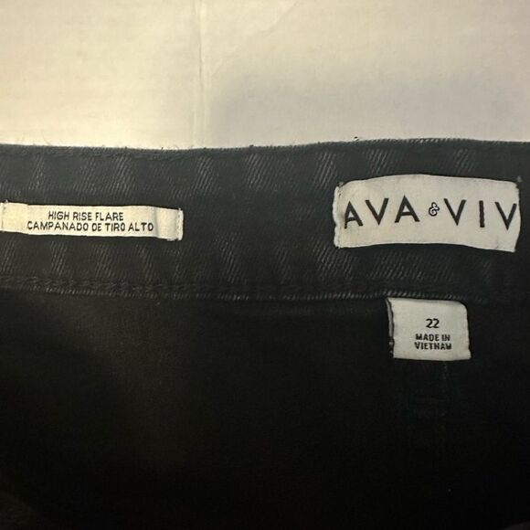 NWT Women's High-Rise Skinny Black Jeans - Ava & Viv™ size 22 - Picture 14 of 14